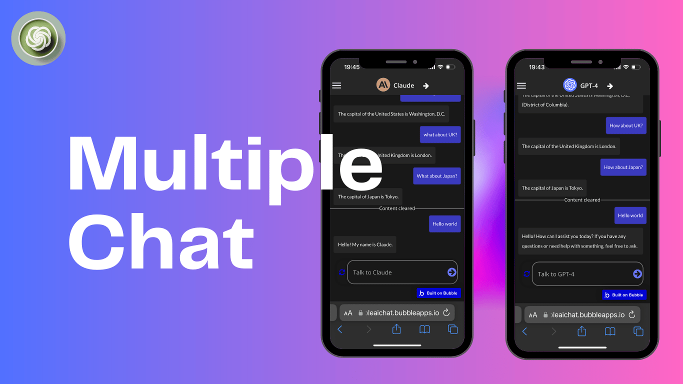 Multiple AI Chatbots Like Poe Template | Bubble
