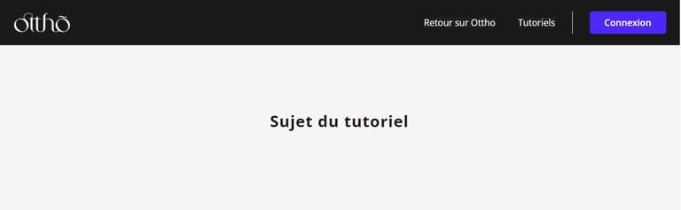 Screenshot demo of the New-template-tutoriel template.