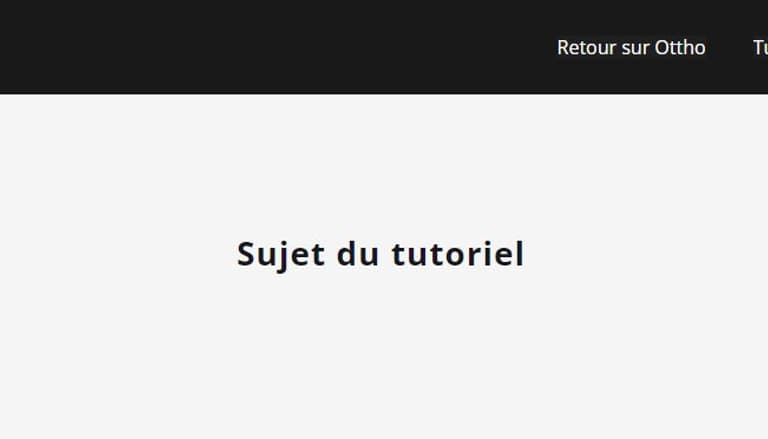 Screenshot demo of the New-template-tutoriel template.